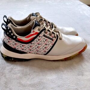 SQAIRZ The Patriot Limited Edition Golf Shoes Men's 10.5‎ USA Spiked Waterproof